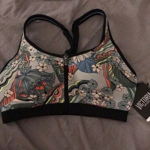 NWT VSX Knockout Front Close Floral Sports Bra